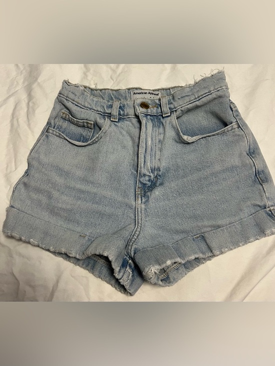 American Apparel Pants - American Apparel Light Wash High-Rise Denim Shorts Size 28